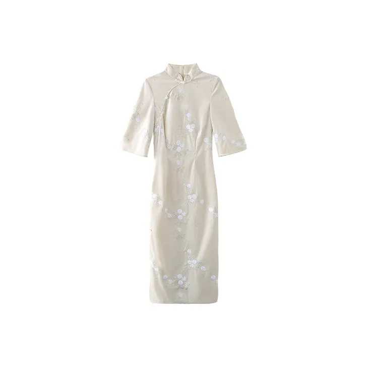 JINYE ORIENTAL Cheongsam Women's Ivory-0