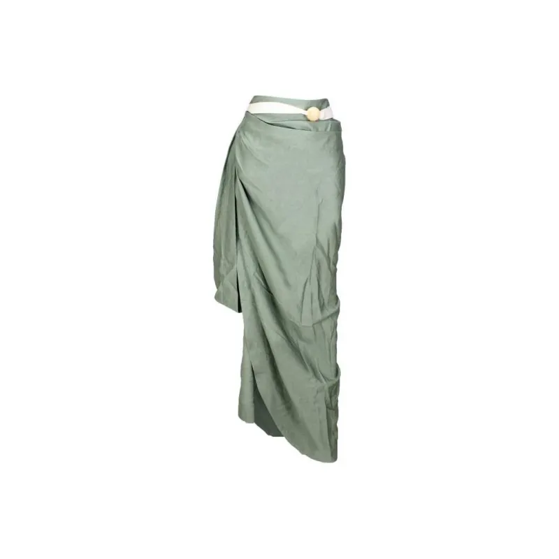 Jacquemus La Jupe Gathered-detail Maxi Skirt-0