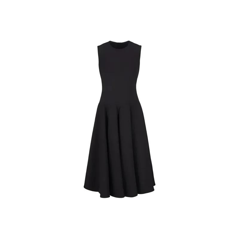 Valentino Crewneck Pleated Dress-0