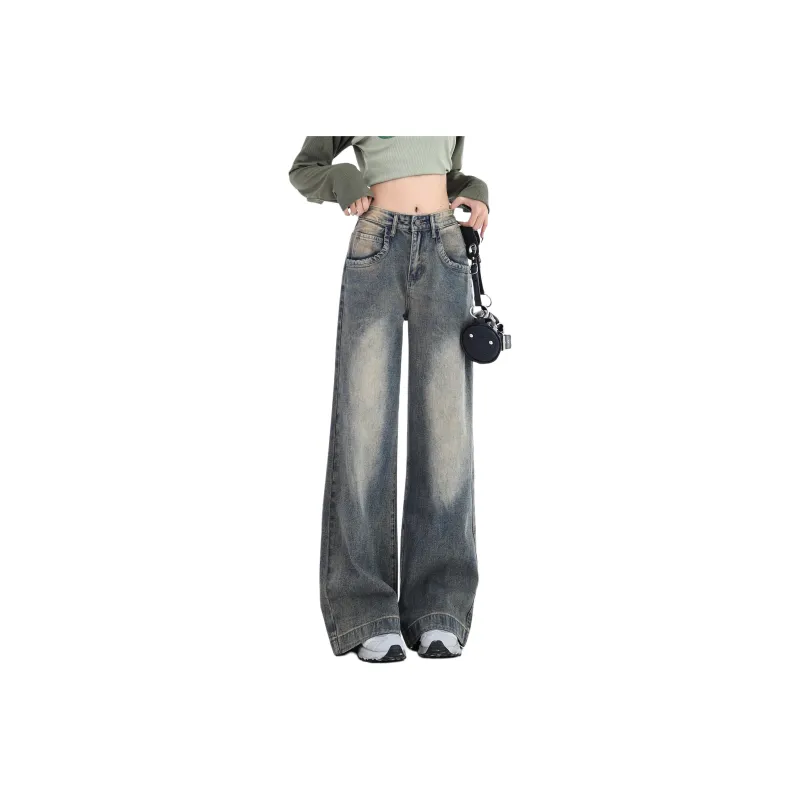 Menglaini Jeans Women's Vintage Blue-0