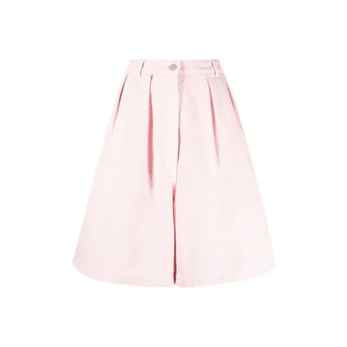 RAF SIMONS Pleated Denim Shorts