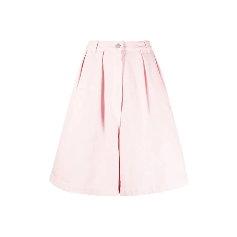 RAF SIMONS Pleated Denim Shorts-0