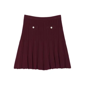 Sandro Ribbed knit A line Skirt