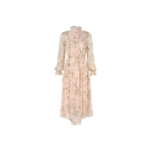 Zimmermann SS24 Long Sleeved Dresses Women's Coral