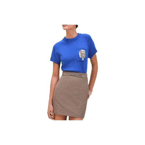 HERMES Casual Short Skirts Women's Gray