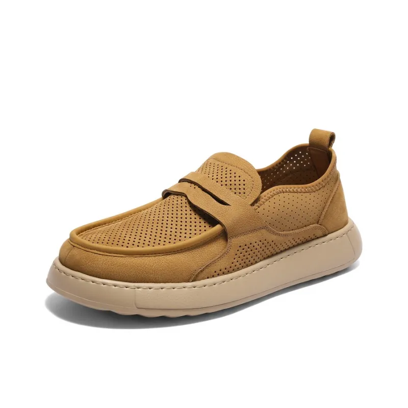 BELLE Men's Casual Shoes Men Low Top Gray/Khaki/Earth Yellow-21