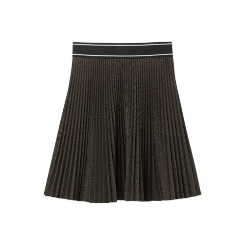 Sandro Plaid Check Pleated Miniskirt