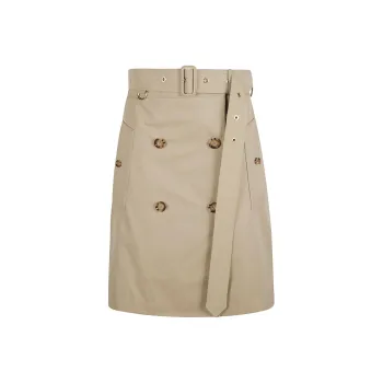 Burberry Belted-Waist Mini Skirt