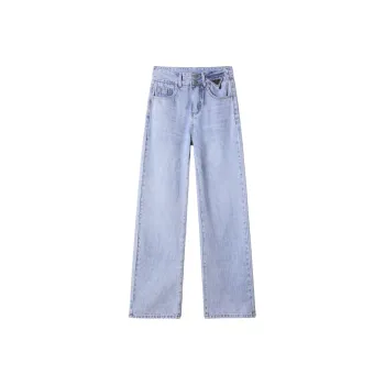 FAWENXIANGZI Jeans Women's Light Blue