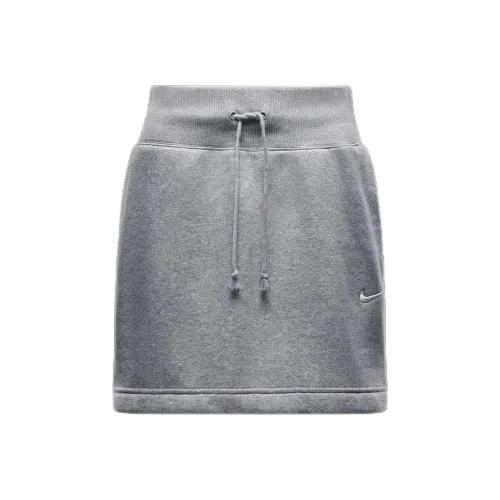 Nike Logo Embroidered Fleece Mini Skirt