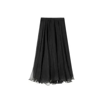 EIDOLON GRAIN Casual Long Skirts Women's Black