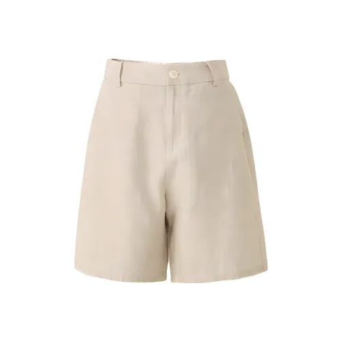 YALIDA Casual Shorts Women's Beige