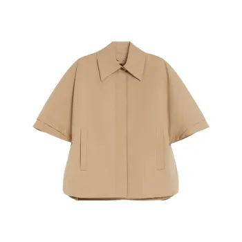 MaxMara Parole Button Detailed Short Sleeved Cape