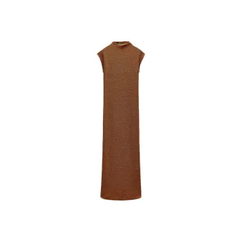 ZARA Sleeveless Dress Women's Brick Red