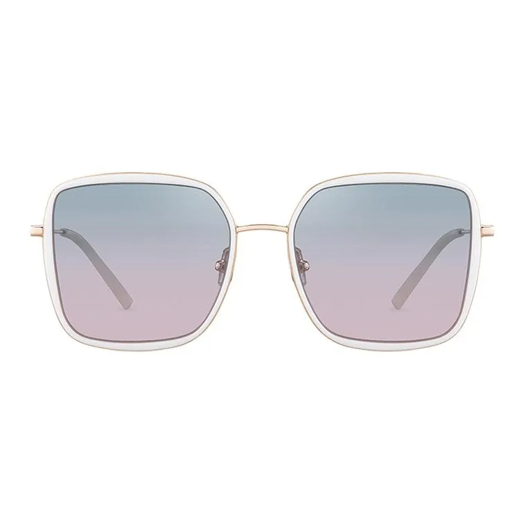HORIEN Metal And Plastic Square Sunglasses Unisex Multicolor-5