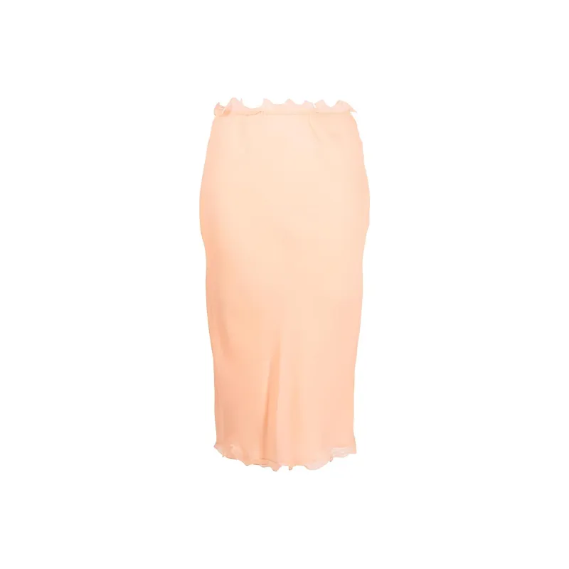 FENDI Casual Long Skirts Women's Nude Pink-0