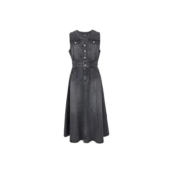 ONLY Sleeveless Dress Women's J09 Dark Denim Gray