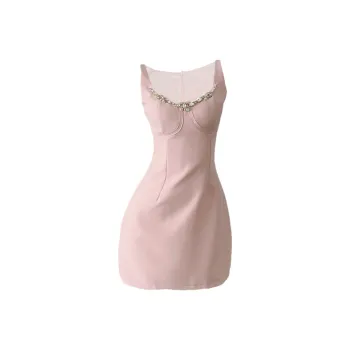 OSQ Sleeveless Dress Women's Pink