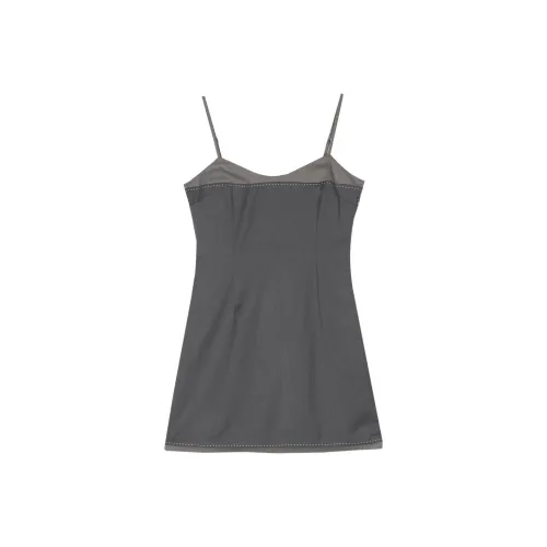 Remain Questioning Spaghetti strap Contrast stitching Minidress