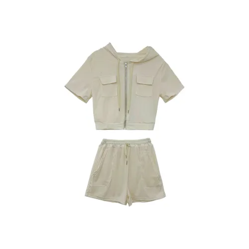 Icicofficial Casual Suit Women's Apricot