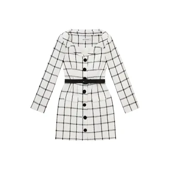 Self portrait Long Sleeved Dresses Women's White Lattice