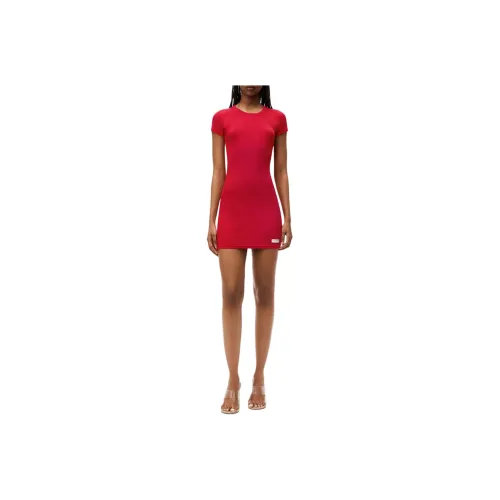 Alexander Wang SS24 Long Sleeved Dress Women's Fuchsia