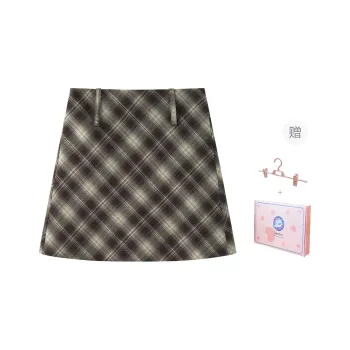 Tokyo Season Casual Short Skirts Spring And Fall Season Women's Gift Box Set Khaki Brown