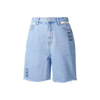 KIMHEKIM High rise Logo patches Denim Shorts