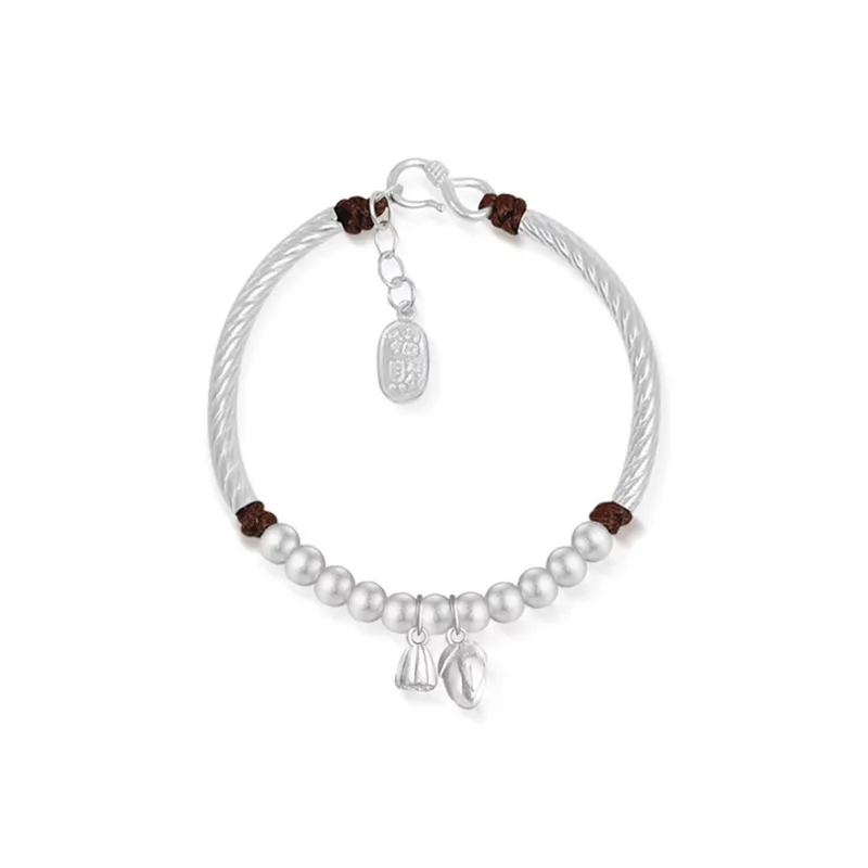 YUOFFICIAL S 999 Fine Silver Pure Silver Bracelets Unisex-0