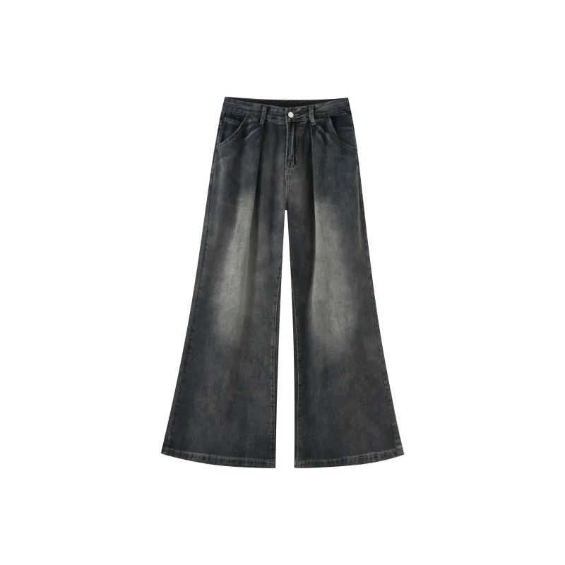 QISENYAR Jeans Unisex Wasteland Blue-0
