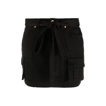 Blumarine Denim Short Skirts Women's Chocolate