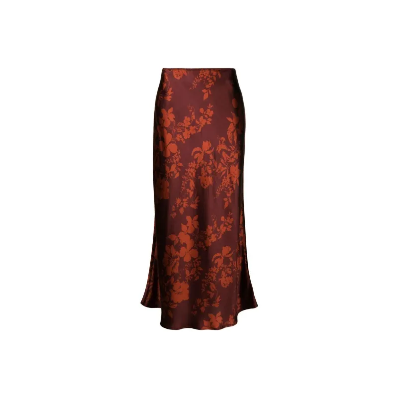 Reformation Casual Long Skirts Women's Rose Red-0