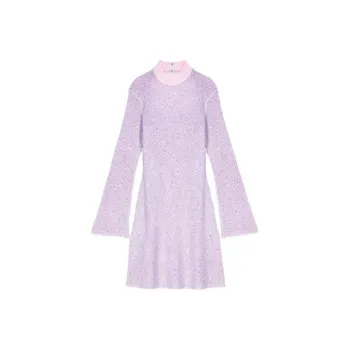Maje Sequined Open-knit Minidress