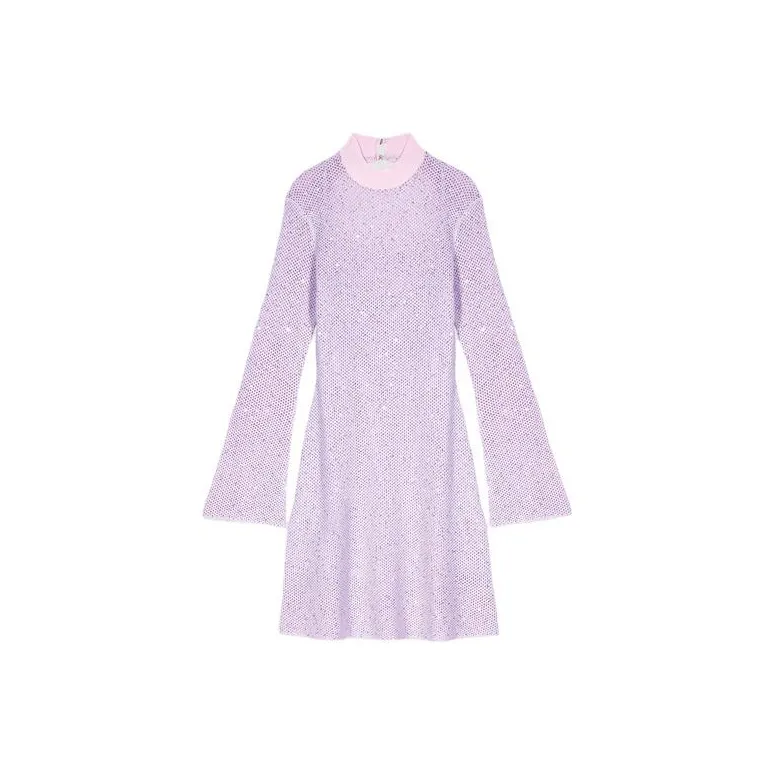 Maje Sequined Open-knit Minidress-0