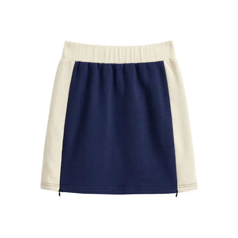 AZEPAM Cropped Skirt Blue White-0