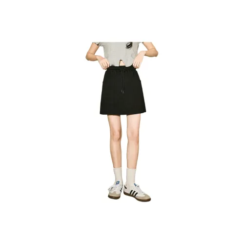 Tonlion Casual Short Skirts Women's Black