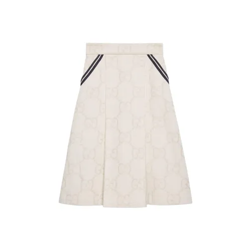 GUCCI Maxi Gg Skirt White