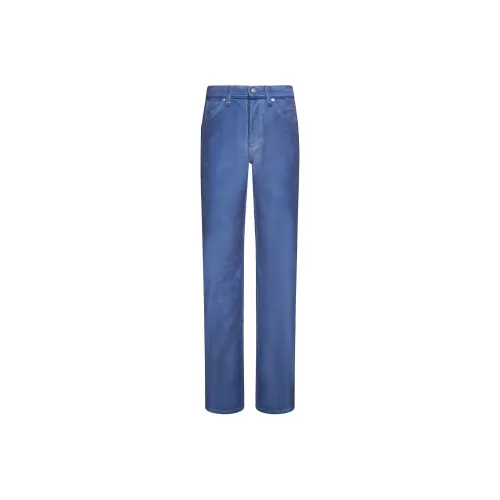 Maison Margiela High Waist Frayed Detailed Straight Leg Jeans