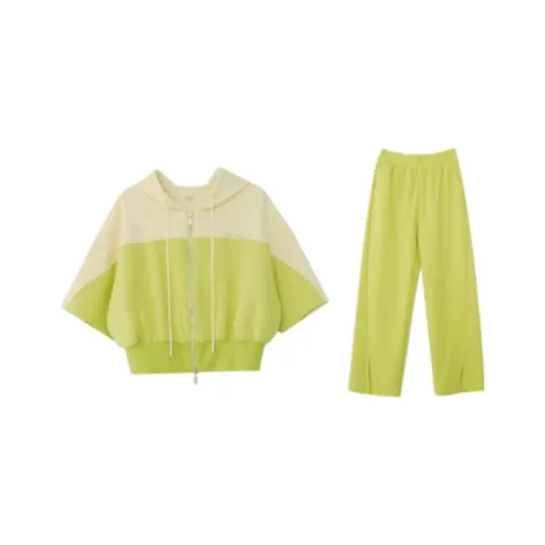 VERA VEINS Casual Suits Women's Yellow Green