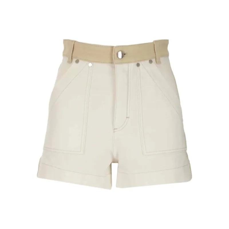 Chloe Denim Shorts Women's White-0
