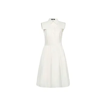 KARL LAGERFELD SS24 Sleeveless Dress Women's White