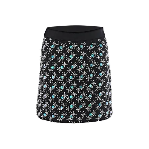 Marie Elie Casual Short Skirts Women's Black