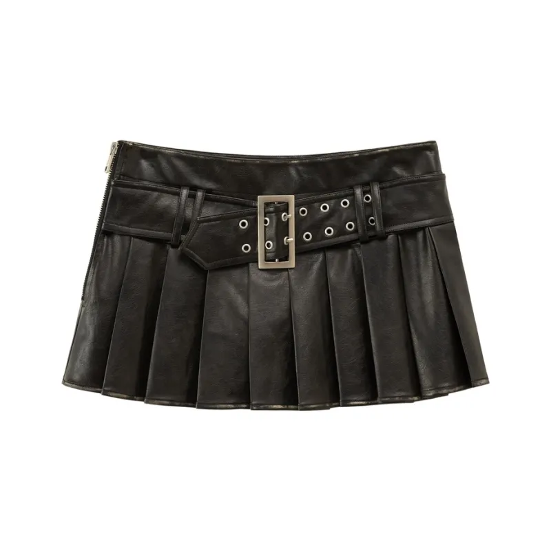 CHUU Casual Short Skirts Women's Dark Coffee-0