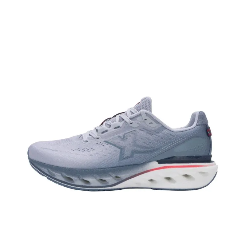 XTEP Cushioning Spin 12 Cushioning And Breathable Low Top Casual Running Shoes Men's Blue Gray-0