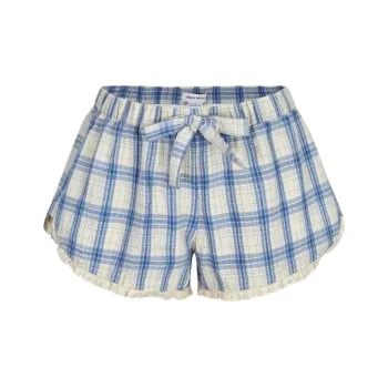 URBAN REVIVO Casual Shorts Women's Royal Blue Plaid