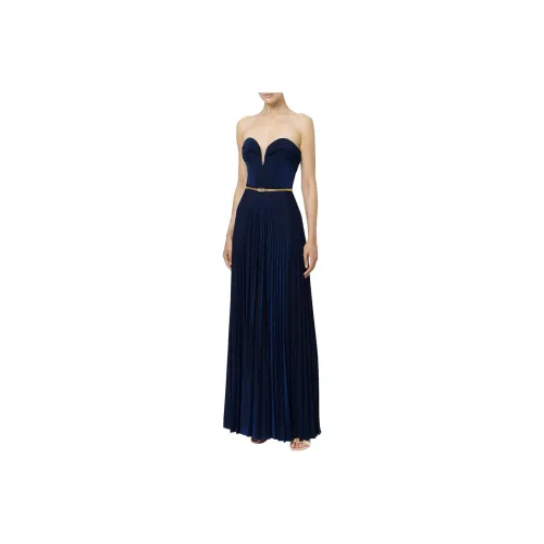 Elisabetta Franchi Pleated Belted Carpet Dress