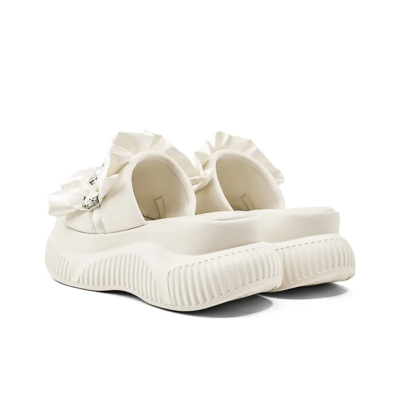 KMD Metal Rhinestone Quiet Slide Slippers Women's-8