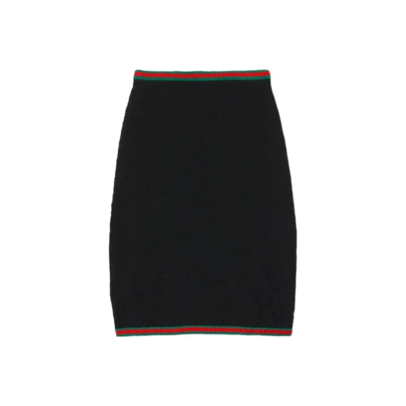 GUCCI Web Detailed Lace Skirt-0