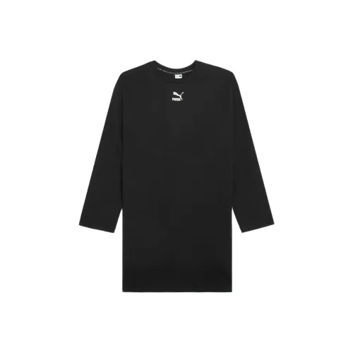 PUMA CLASSICS SS25 Long Sleeved Dress Women's Black