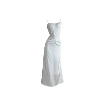 PLANE DRIFT Slip Dress Women's White